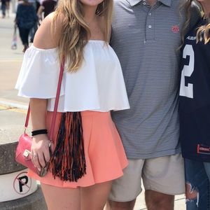 LUSH orange shorts/skort